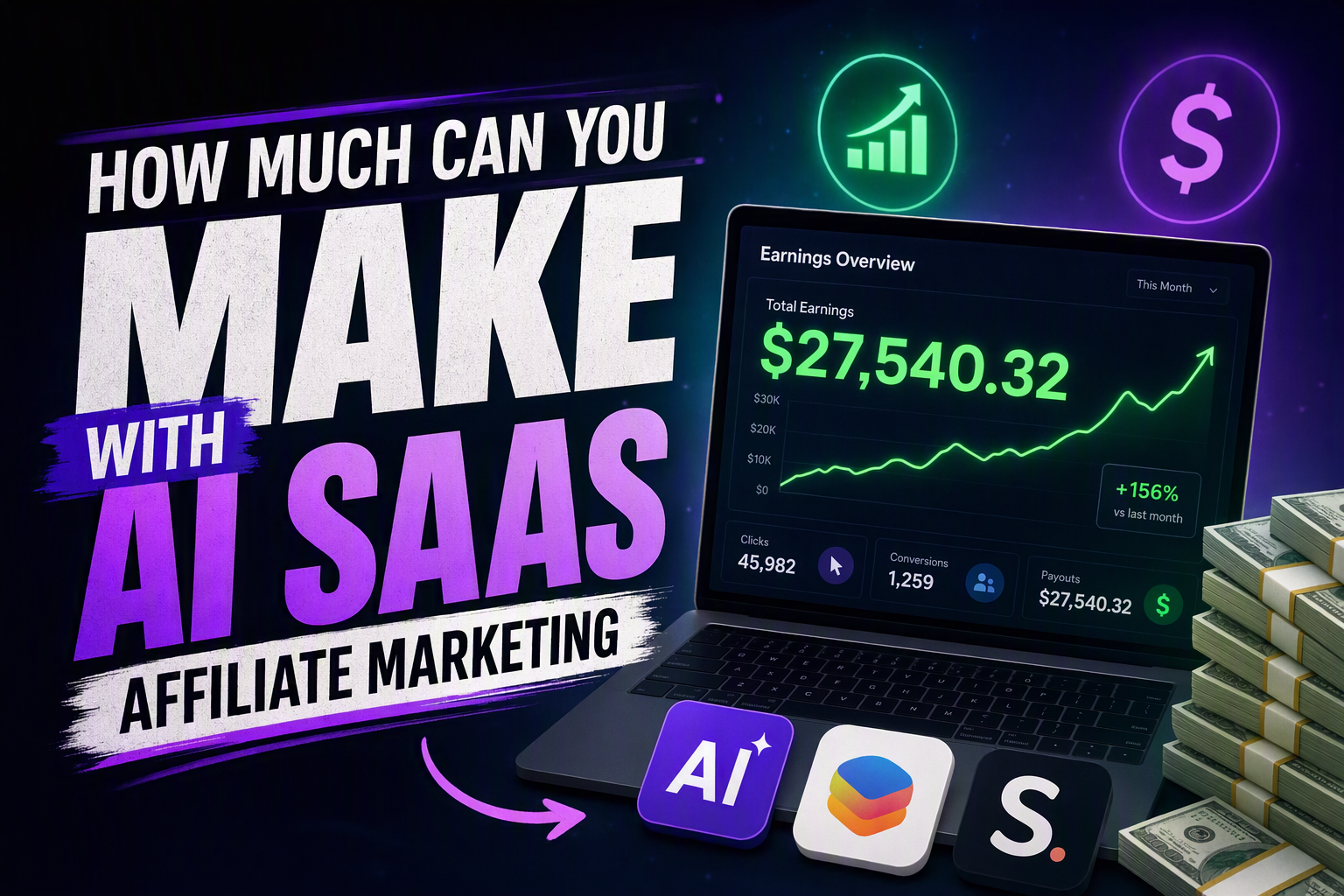 How Much Can You Make With AI SaaS Affiliate Marketing in 2026? Real Numbers, Traffic Scenarios & Commission Math
